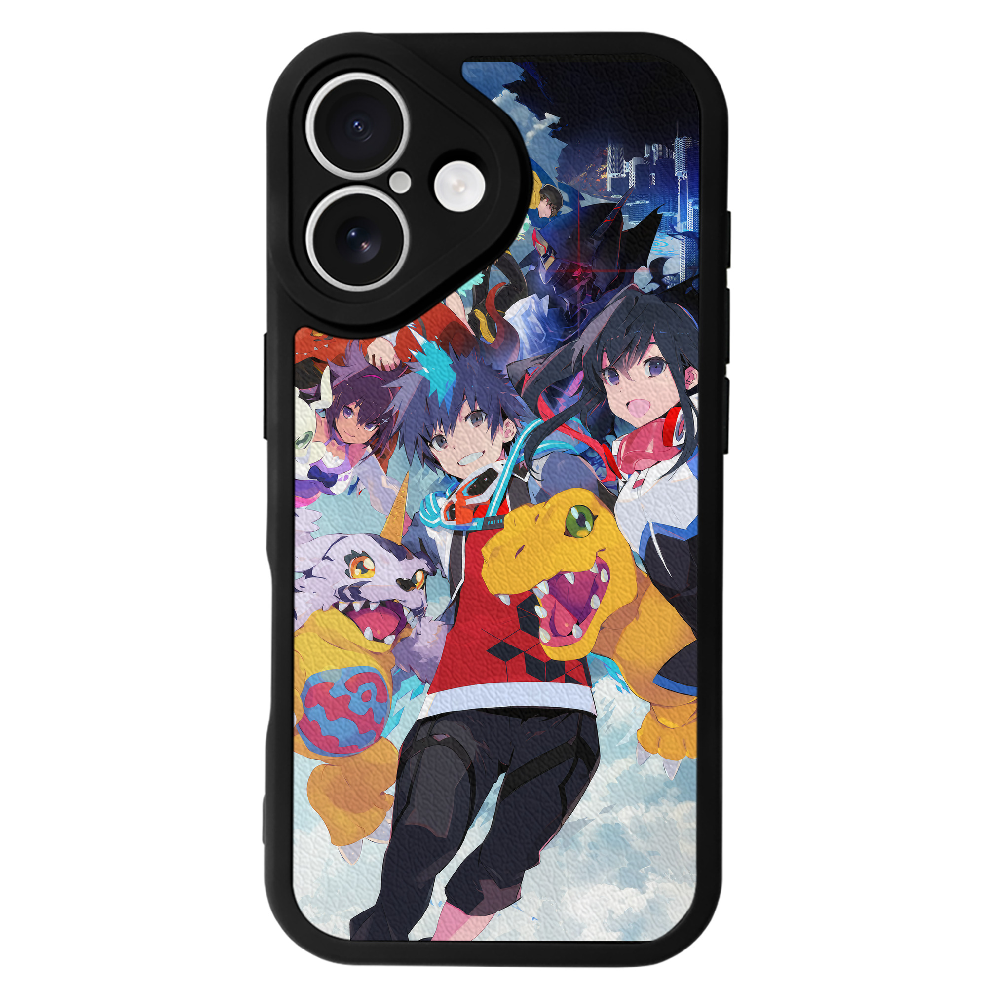 （画像用） Digimon デジタルモンスター/デジモン 【iPhone 16シリーズ対応】シリコンスマホケース（レザー調） 材質：シリコン